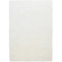 KADIMA DESIGN Hochflorteppich RHEIN, einfarbig, Creme, 140 x 200 cm