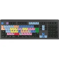 Logickeyboard LKB-MCOM4-A2M-FR - Kabelgebunden - USB - Scherenschalter - AZERTY - LED - Schwarz
