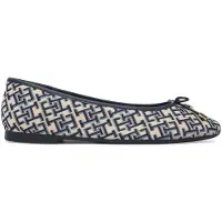 Tommy Hilfiger Ballerina "TH CHARM JACQUARD BALLERINA" Businessschuh, Schlupfschuh mit süßer Zierschleife