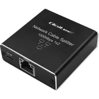 Qoltec Splitter Mini SWITCH 1x2 Port RJ45 1000Mbps