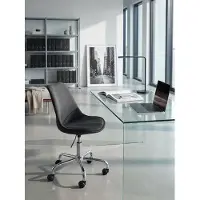 KADIMA DESIGN Schreibtischstuhl Schwarz Stoff, Design Drehstuhl mit Lehne, Arbeitsstuhl mit 110 kg Maximalbelastung, Schalenstuhl mit Rollen, Stuhl drehbar