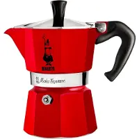 Bialetti Moka Express Mokka-Kanne 0,13 l Rot