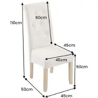 Riess Esszimmerstuhl CASA beige Strukturstoff Massivholzbeine Zierknöpfe und Nackenrolle