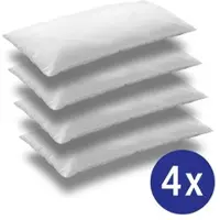 CloudComfort 4 x Basic Mikrofaser Kopfkissen 40 x 80 cm