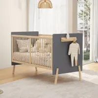 Xkiss Kinderbett, Verstellbares Bett mit Drei-stufiger Höhenverstellung, Als Anschlussbett/Sofabett, Ohne Matratze