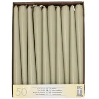 Papstar 50 Leuchterkerzen Ø 2,2 cm · 25 cm farngrün