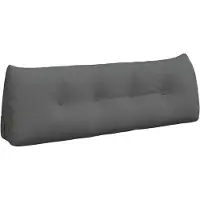 vidaXL Rückenkissen Dunkelgrau 140 x 24 x 50 cm Stoff 42014500