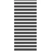 vidaXL Doppelrollo Schwarz 105x230 cm Stoffbreite 100,9 cm Polyester