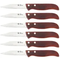 San Ignacio - Set aus 6 Schälmesser 8,5 cm aus Edelstahl - Pakka