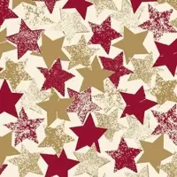 Mank Serviette Airlaid Levi in Gold-Bordeaux, 40x40 cm, 50 Stück - stoffähnlich Weihnachten Sterne