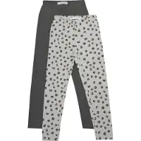 Minymo Leggings - 2er-Pack - Grau Meliert/Leopard - - 4 Jahre (104) - Leggings