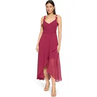 Vera Mont Abendkleid "Damen mit Volant" Ohne Tasche Wickel-Design
