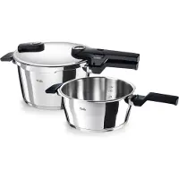 Fissler Vitaquick Elemental 600-460-11-000/0 Sage Green, 2-teiliges Schnellkochtopf-Set, 22 cm, 2,5 L und 4,5 L