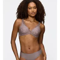 Triumph Bügel-BH "Body Make-Up Illusion Lace" Komfort-Bügel, wattiert, Spitze, weiche Microfaser, tiefes Dekolleté