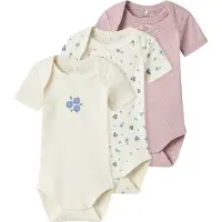 Name it Bodys k/ä - Noos - NbfBody - 3er-Pack - Jet Stream Flowe - - 56 - Body K/Ä