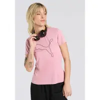 Puma Trainingsshirt "W TAD ESSENTIAL HEATHER LOGO TEE" Kurzarm, sportliches T-Shirt, für sportliche Aktivitäten