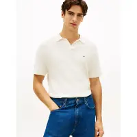 Tommy Hilfiger Cool Touch Structure Sweater Ivory Petal Größe: M | Pullover Outlet | Herren | Weiß