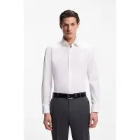 BOSS Businesshemd Kent-Kragen, Regular Fit, bügelleichte Baumwollqualität