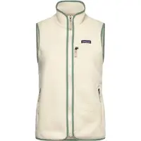 Patagonia - ärmelloses Fleece-Oberteil Polartec - W's Retro Pile Vest Natural w/Ellwood Green für Damen - Größe M - Beige