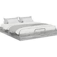 vidaXL Ottoman Bettgestell Graues Sonoma 203 x 160 x 25 cm
