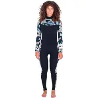 Hurley Plus Printed 4/3 Mm Neoprenanzug Mit Langem Arm Und Reißverschluss Am Brustkorb Für Damen