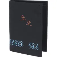 OXMOX Geldbörse New Cryptan RFID Protect Kombibörse Jumping Jack Print Cyan Black schwarz
