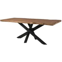 MASSIVMOEBEL24.DE MASSIVMOEBEL24 Baumtisch Sheesham 180x90x79 grau gebeizt / Mikado-Beine anthrazit matt FREEFORM 5