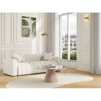 Vente-unique Couchtisch aus Metall – Glänzendes Beige – DINEGA