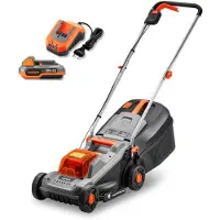 FUXTEC 20V Akku-Rasenmäher FX-E1RM20ECO-SET - 30cm Arbeitsbreite | 9,6Kg | 30L Grasfangsack | 3-7cm Schnitthöhe | bis 400m²| inkl. Akku und Ladegerät