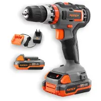 FUXTEC 20V Akku Schlagbohrschrauber FX-E1SBS20 SET mit 2 x Akku 2Ah, 1 x Ladegerät 1A