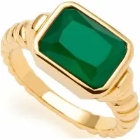 Leonardo 02321 Damenring Susa Edelstahl Goldfarben