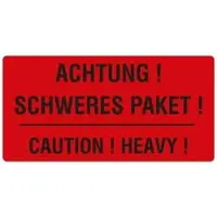Böttcher-AG Hinweisetiketten Schweres Paket, 100 x 50 mm, selbstklebend, 1.000 Stück