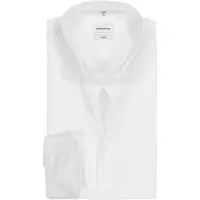 Seidensticker Businesshemd "Schwarze Rose", Herren, Gr. XL (43), normale Ärmellängen, weiß, 100% Baumwolle, unifarben, skinny fit, 2-Knopf-Manschette, Hemden Businesshemd, X-Slim 1/1 Kentkragen Uni
