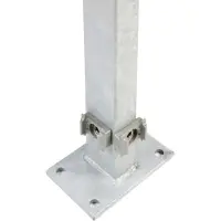 Floraworld Eckpfosten, Stahl, BxHxL: 15 x 10 x 109,3 cm - silberfarben