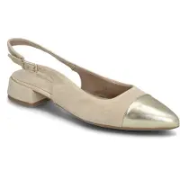 Tamaris Damen Pumps in Beige, offenes Design, Größe 39