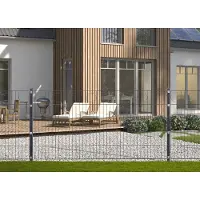 Floraworld Doppelstabmatten-Zaun Comfort Nachbildung Ring 200 x 100 cm anthrazit