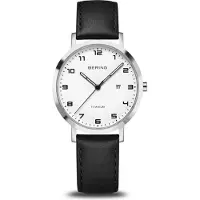 Bering Damenarmbanduhr von 18634-404 in klassischem Schwarz für Senioren.