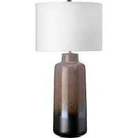 Elstead Lighting Elstead Maryland Tischleuchte E27 Hellbraun und mattes Graphit Weiß, UK