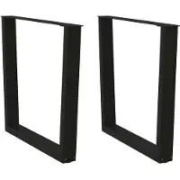 vidaXL Esstisch Beine V-Form 2 Stück Schwarz 90x(72-73,3) cm Stahl