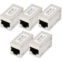 Digitus CAT 6A Modulare Kupplung, geschirmt - 5 Stk., RJ-45, RJ-45, Silber