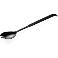 WAS Germany 8x Salatbesteck Salatgabel Kitchen Tool 1887, 24 cm, mit schwarzer PVD Beschichtung, Chromnickelstahl