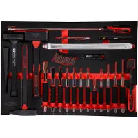 Ks Tools Hammer- / und Meißel-Satz in Schaumstoffeinlage, 22-tlg.