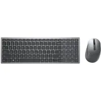 Dell Pro Plus kompakte Tastatur und Maus – KM7120W - deutsch (QWERTZ), Volle Größe (100%), Kabellos, RF Wireless + Bluetooth, QWERTZ, Grau, Titan, Maus enthalten