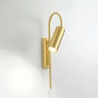CREMASCO Wandstrahler 7537, dimmbar, messing / gold, für Wohn- / Esszimmer, Messing, Modern, Wandleuchte, Wandlampe Innen