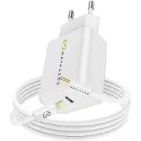 Avizar Mayaxess, 18W Netzteil für iPhone 12 + Lightning Kabel 1m, Weiß