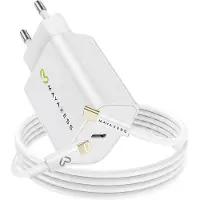 Avizar Mayaxess, 18W Netzteil für iPhone 13 Pro + Lightning Kabel 1m, Weiß