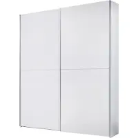 Die Möbelfundgrube Schwebetürenschrank weiß 170 cm - TIME