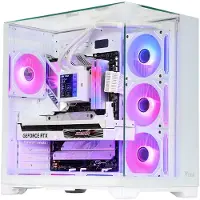 ITek DARK CAVE PANO, Tower, PC, Weiß, ATX, micro ATX, Mini-ITX, Gaming, Blau, Grün, Rot
