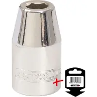 Ks Tools 918.1266-E 1/2" Bit-Adapter-Stecknuss,für Bits 5/16", auf Hänger