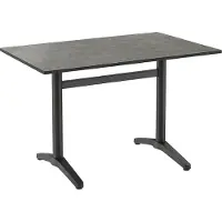 BIG Möbel Gastro Outdoor Terrassentisch Richard Double | 120x80 cm | HPL Compact Zement Grau